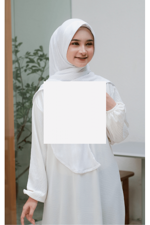 Hijab Alona Instan Knit Broken White